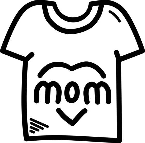 Dia Mães Camisa Ícone Mothersfathersday Categoria — Vetor de Stock