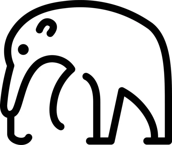 Икона Млекопитающего Муравьёв Стиле Наброска — стоковый вектор