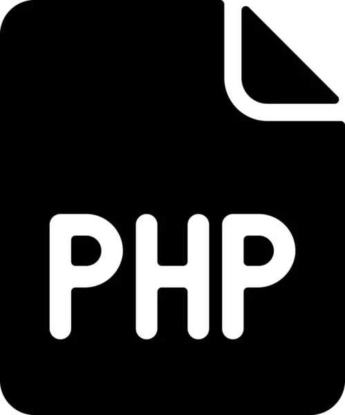 Значок Файла Php Коду Суцільному Стилі — стоковий вектор