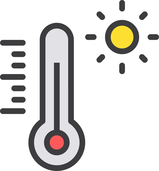 Ícone Leitura Quente Durante Dia Estilo Filledoutline —  Vetores de Stock