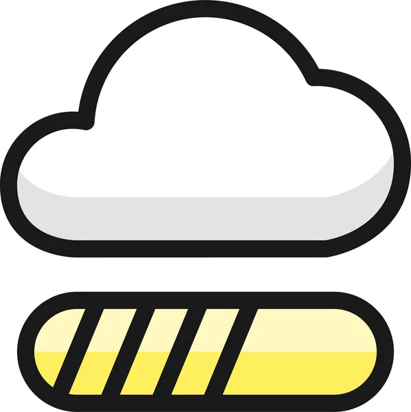 Cloud Loading Filledoutline Icon Filledoutline Style — Stockvektor