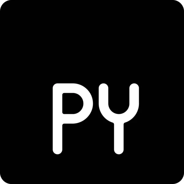 Ícone Python Código Estilo Sólido — Vetor de Stock