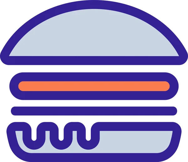 Ikona Żywności Burger Chleb Kategorii Napoje Spożywcze — Wektor stockowy