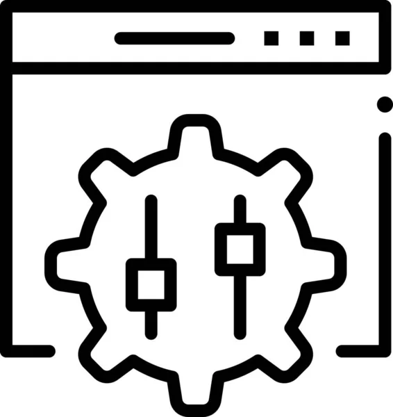 Configuración Icono Preferencias Visualización — Vector de stock