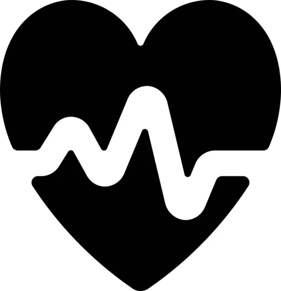 Monitor Herzschlag Ikone Soliden Stil — Stockvektor