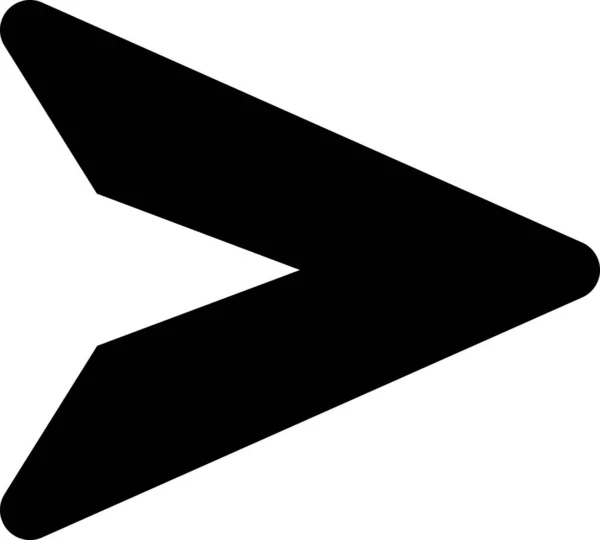 ソリッドスタイルの矢印インターフェイス紙のアイコン — ストックベクタ