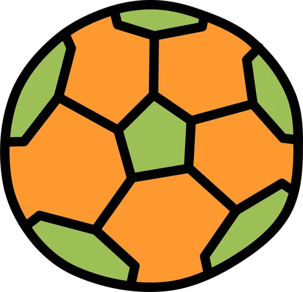 Ποδόσφαιρο Παιχνίδι Εικονίδιο Ποδοσφαίρου Fillledskip Στυλ — Διανυσματικό Αρχείο