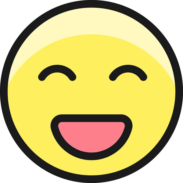 Smiley Thrilled Filledoutline Icon Filledoutline Style — Stock Vector