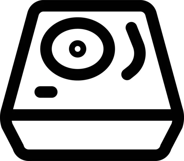 Icono Del Reproductor Tocadiscos Audio Estilo Esquema — Archivo Imágenes Vectoriales