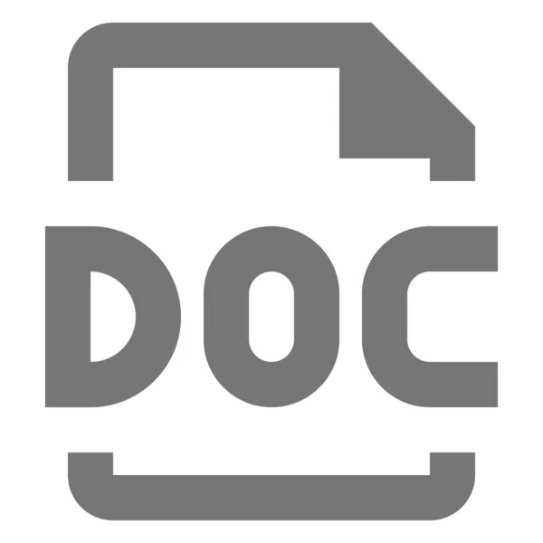 Icona Dell Estensione Del File Doc Stile Contorno — Vettoriale Stock