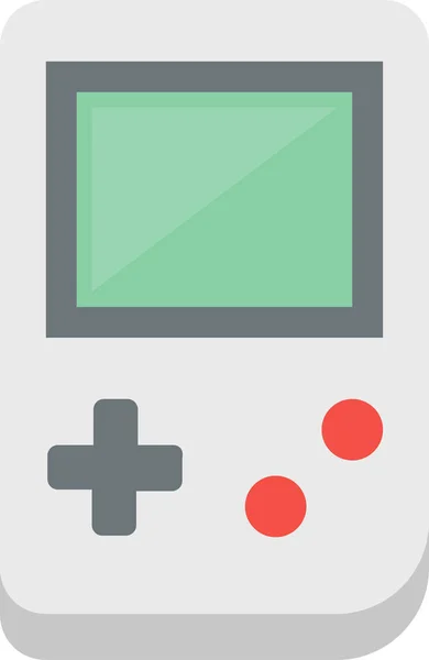 Gameboy Console Controller Icon Flat Style — Stock Vector