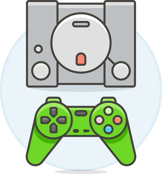 1St Consoles Controller Icon Gamesgaming Category — Stock Vector