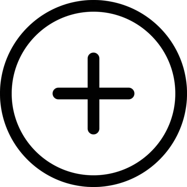 Kreis Symbol Umrissstil Hinzufügen — Stockvektor