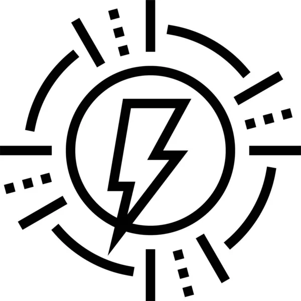 Lightning Energy Saving Icon Outline Style — Stock Vector