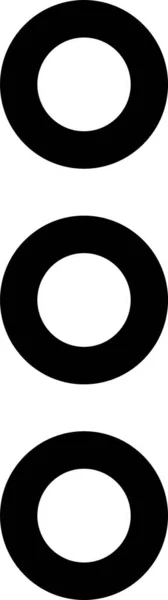 Vertikales Symbol Für Die Kreis Navigation Umrissstil — Stockvektor