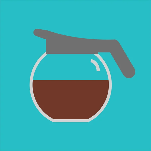 Икона Кофе Кофеином Плоском Стиле — стоковый вектор