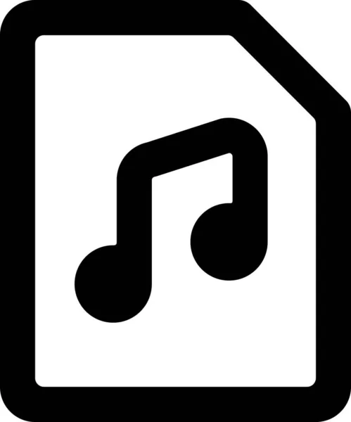 Icono Alternativo Archivo Audio Estilo Sólido — Vector de stock