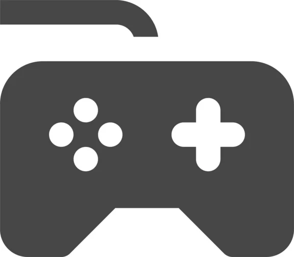 Controlador Ícone Gamepad Jogo Estilo Sólido —  Vetores de Stock