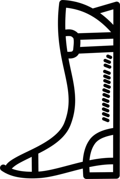 Boty Obuv Jackboot Ikona Ručně Kresleném Stylu — Stockový vektor