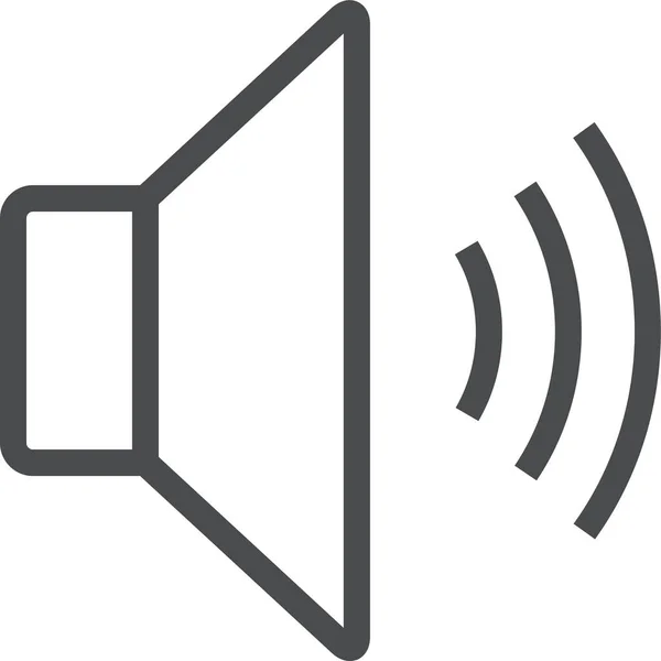 Lautstärke Audio High Symbol Umriss Stil — Stockvektor