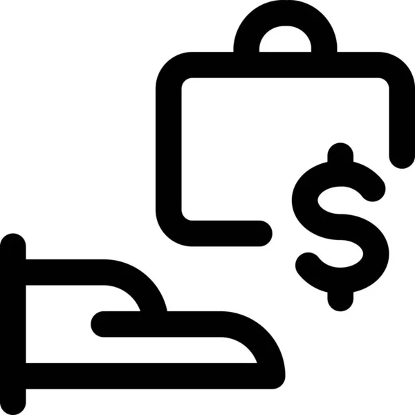 Ikona Zysku Sponsora Monetyzacji Zarysie — Wektor stockowy