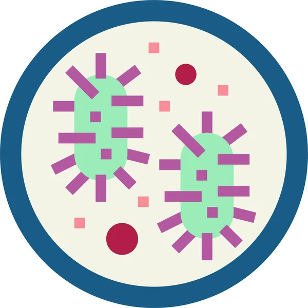 Ikona Nauk Medycznych Bakterii Kategorii Dom Rodzinny — Wektor stockowy