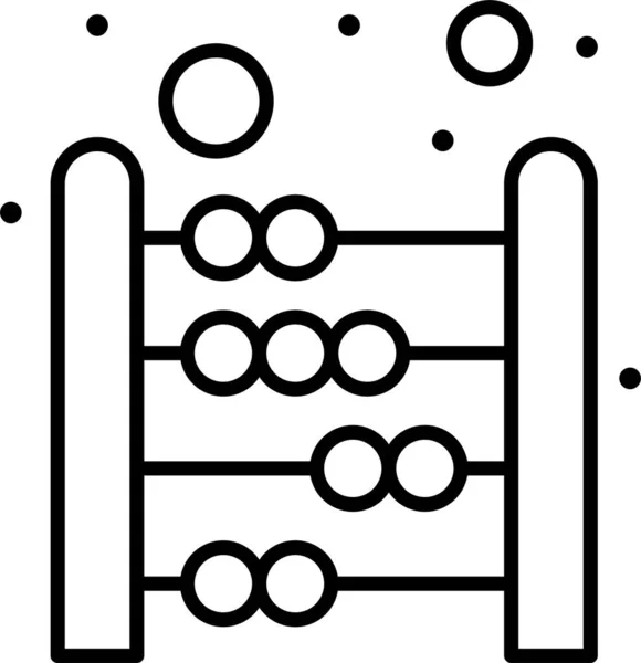 Abacus Calculando Icono Educación — Vector de stock