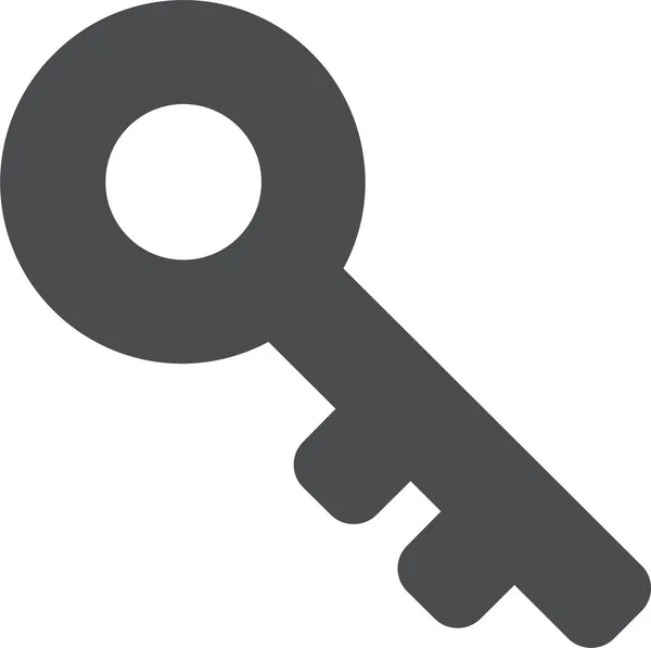 Schlüsselskelett Access Symbol Solidem Stil — Stockvektor