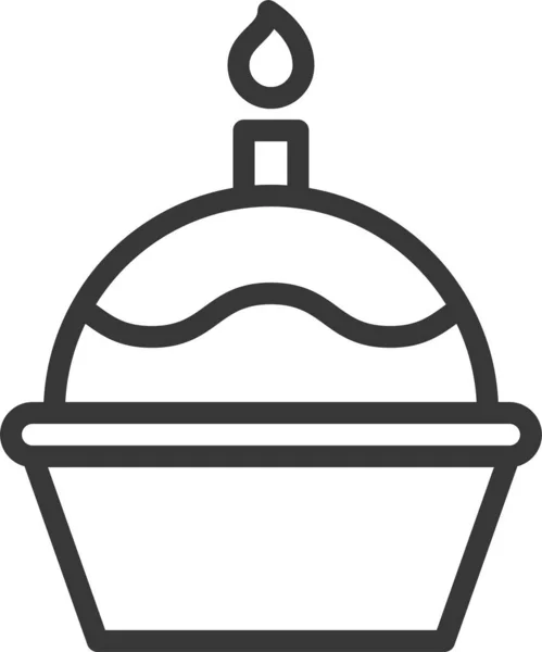 Иконка Торта Стиле Наброска — стоковый вектор
