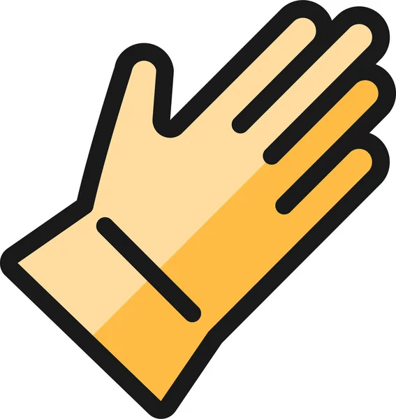 Glove Glove Γεμισμένο Περίγραμμα Εικονίδιο Στυλ Γεμισμένο Περίγραμμα — Διανυσματικό Αρχείο