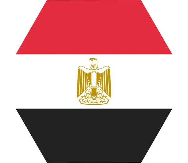 Paese Egiziano Icona Egiziana Stile Piatto — Vettoriale Stock