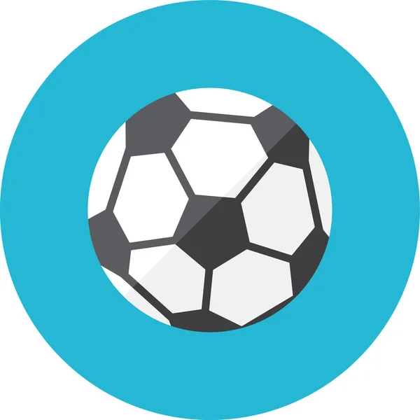Football Ballon Plat Icône Football Dans Style Plat — Image vectorielle