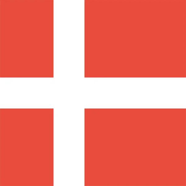 Country Danish Denmark Icon Flat Style — Stock Vector