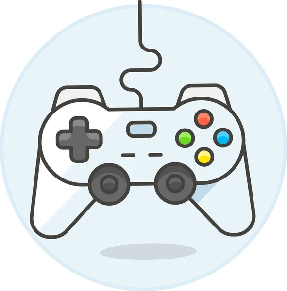 Ikona Kontrolera Konsoli Analogowych Kategorii Gamesgaming — Wektor stockowy