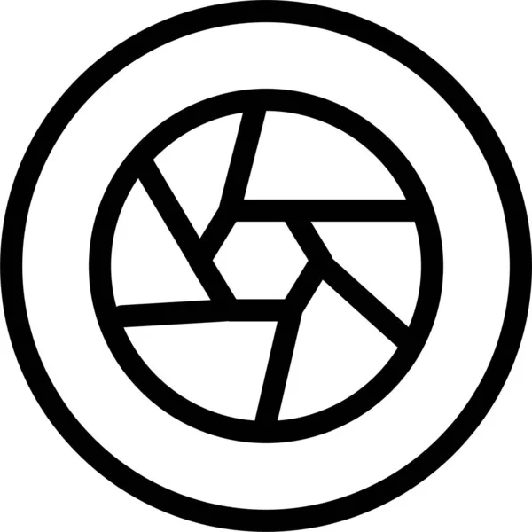 Blende Film Logo Symbol Umrissstil — Stockvektor