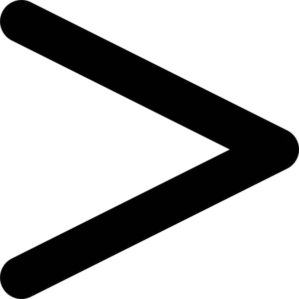 Größer Als Pfeil Rechts Symbol Signsymbol Kategorie — Stockvektor