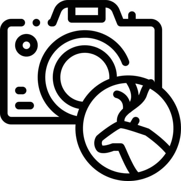Camera Hert Hond Pictogram — Stockvector
