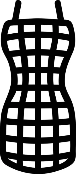 围裙格子布图标 — 图库矢量图片