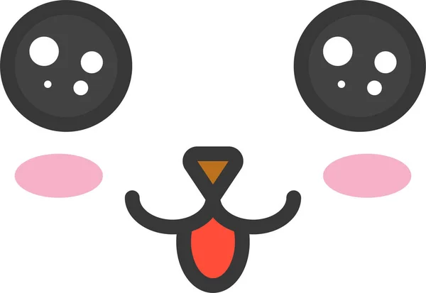 Ícone Emoji Cão Emoticon Estilo Plano — Vetor de Stock