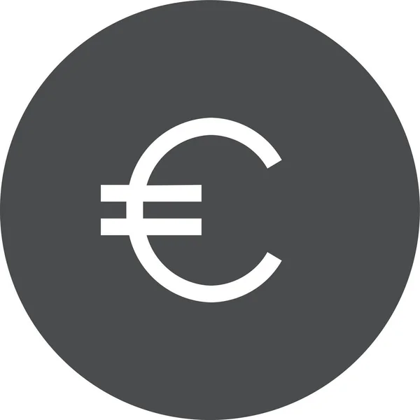 Euro Icono Cambio Divisas Estilo Sólido — Vector de stock