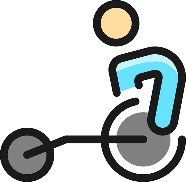 Paralympics Race Filledoutline Icon Filledoutline Style — Stock Vector