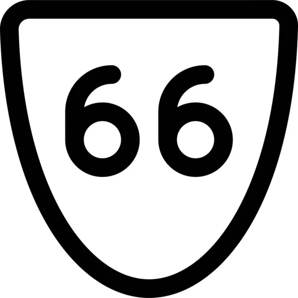 Bord Vervoer Straat Pictogram Omtrek Stijl — Stockvector