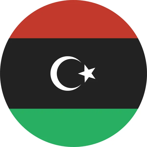 País Bandera Libya Icono Estilo Plano — Archivo Imágenes Vectoriales