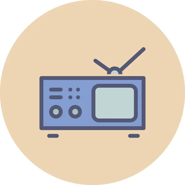 Icono Televisión Portátil Entretenimiento Estilo Filledoutline — Archivo Imágenes Vectoriales