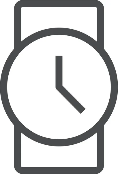 以轮廓形式显示钟表时间图标 — 图库矢量图片