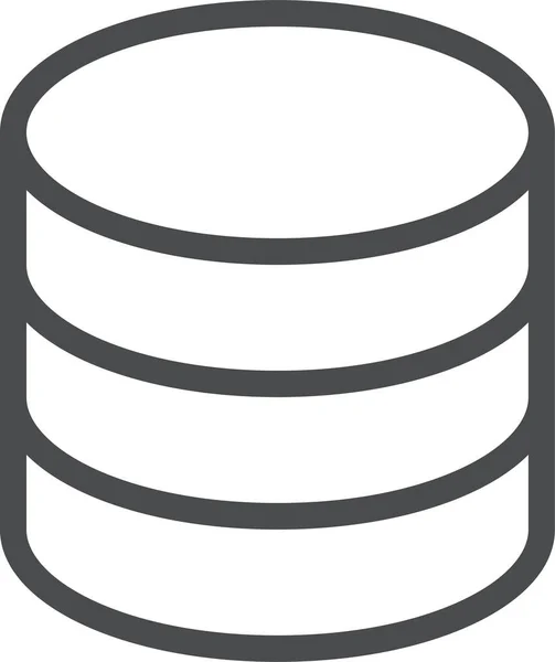 Server Datenbank Icon Umriss Stil — Stockvektor