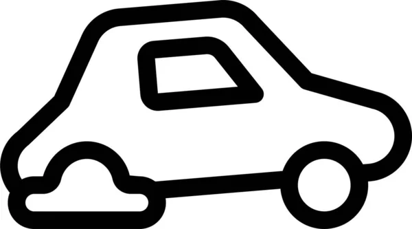 Reventar Icono Plano Del Coche Estilo Del Esquema — Vector de stock