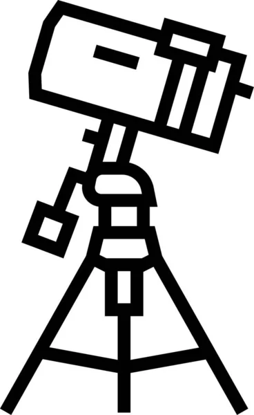 Katadioptrisches Planetarium Ausstattungssymbol Umrissstil — Stockvektor