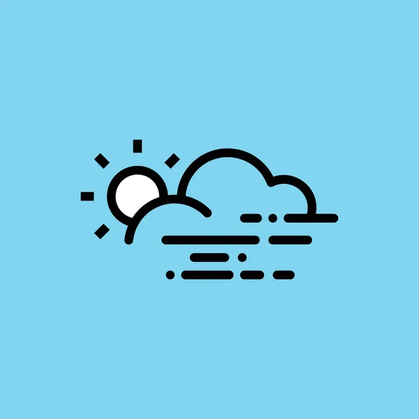 Cloud Cloudy Forecast Icon Outline Style — Stock Vector