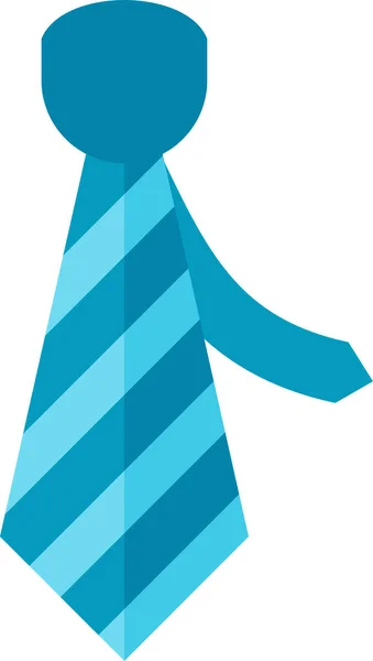 Cravate Vêtement Plat Icône Accessoire Dans Style Plat — Image vectorielle